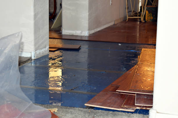 Professional Flood Cleanup technician working in Roosevelt, NY